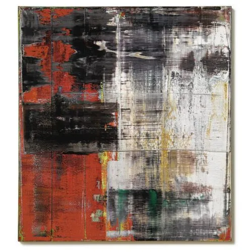 Gerhard Richter, Soyut Tablo 802-3 Soyut Sanat Akımları Kanvas Efektli Tablo, Resim Kağıdı Baskısı, Reprodüksiyon ve