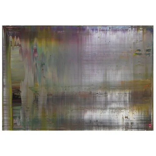 Gerhard Richter, Soyut Tablo 840-3 Soyut Sanat Akımları Kanvas Efektli Tablo, Resim Kağıdı Baskısı, Reprodüksiyon ve