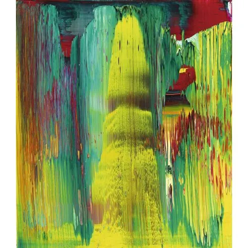 Gerhard Richter, Soyut Tablo 843-4 Soyut Sanat Akımları Kanvas Efektli Tablo, Resim Kağıdı Baskısı, Reprodüksiyon ve