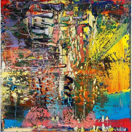 Gerhard Richter, Soyut Tablo 947-3 Soyut Sanat Akımları Kanvas Efektli Tablo, Resim Kağıdı Baskısı, Reprodüksiyon ve