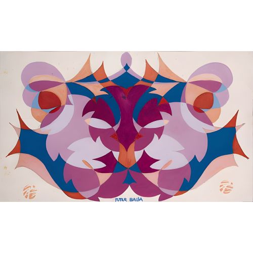 Giacomo Balla, Dekoratif Çiçek Motifi Fütürizm Giacomo Balla, Dekoratif Çiçek Motifi Fütürizm Sanat Akımları