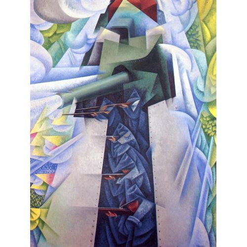 Gino Severini, Armored Train in Action Futurism Gino Severini, Armored Train in Action Futurism Art Movements
