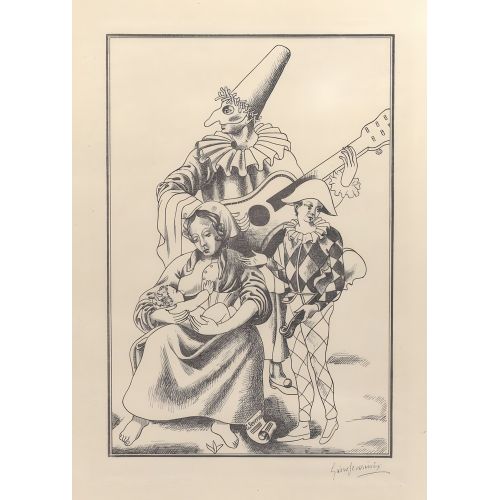 Gino Severini, Harlequin Family Futurism Gino Severini, Harlequin Family Futurism Art Movements