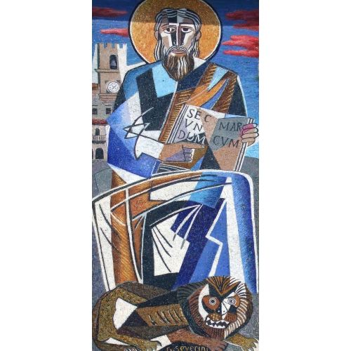 Gino Severini, Aziz Markos Kilisesi Mozaiği, Cortona, İtalya Fütürizm Gino Severini, Aziz Markos Kilisesi Mozaiği, Cortona, İtalya Fütürizm Sanat Akımları