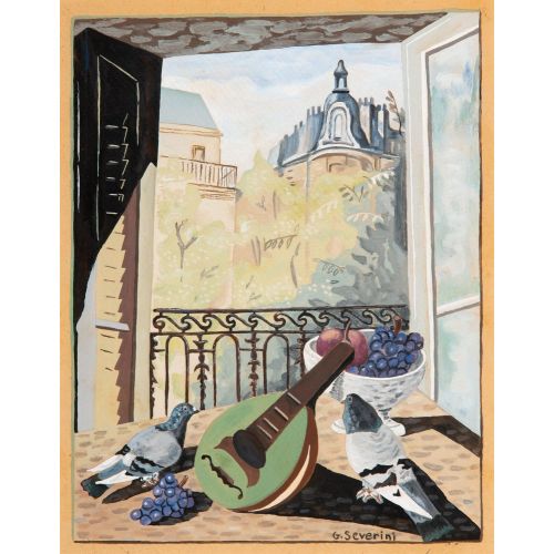 Gino Severini, Nature morte avec mandoline et deux colombes Futurism Gino Severini, Nature morte avec mandoline et deux colombes Futurism Art Movements