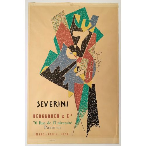 Gino Severini, Severini, Berggruen & Cie Afişi, Galeri Afişi Fütürizm Gino Severini, Severini, Berggruen & Cie Afişi, Galeri Afişi Fütürizm Sanat Akımları