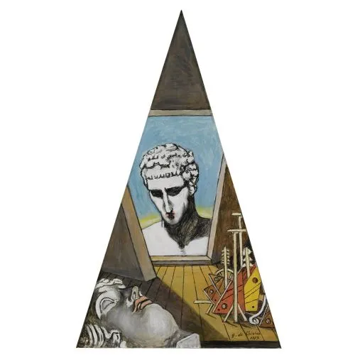 Giorgio De Chirico, Dialogo Silenzioso Surrealism Giorgio De Chirico, Dialogo Silenzioso Surrealism Art Movements Canvas, Drawing Paper Prints, Reproduction Oil Painting and High