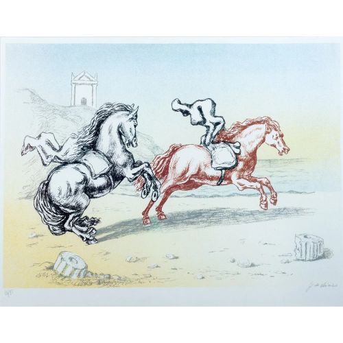 Giorgio De Chirico, Horses On The Aegean Shore