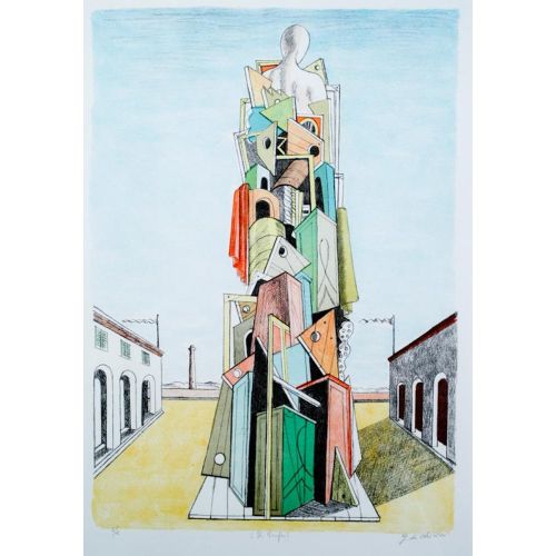 Giorgio De Chirico, The Trophy, Sürrealist Litografi