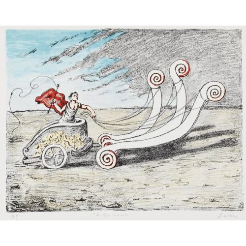 Giorgio De Chirico, La Biga Invincibile Modernism Art Movements Canvas, Drawing Paper Prints, Reproduction Oil Painting and High
