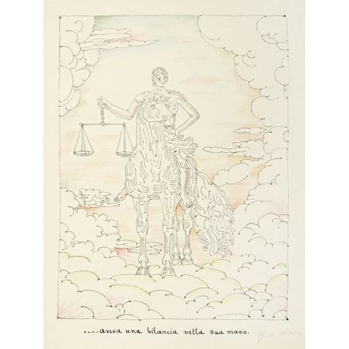 Giorgio De Chirico, Yedi Yarası Ve Elinde Bir Terazi Olan Yedi Melek Var