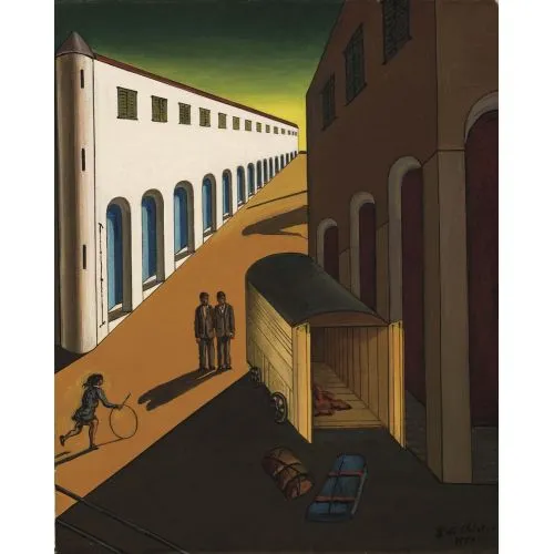 Giorgio De Chirico, Yol Sürrealizm Sanat Akımları Kanvas Efektli Tablo, Resim Kağıdı Baskısı, Reprodüksiyon ve Yüksek