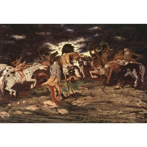 Giorgio De Chirico, Roma Kentaurlarının Savaşı Modernizm Sanat Akımları Kanvas Efektli Tablo, Resim Kağıdı Baskısı