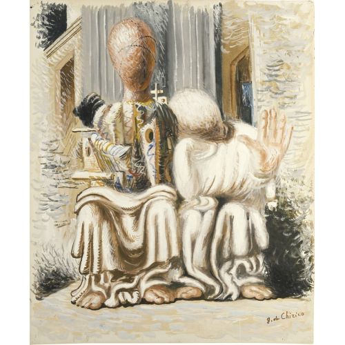 Giorgio De Chirico, Mankenler Sürrealizm Giorgio De Chirico, Mankenler Sürrealizm Sanat Akımları Kanvas Efektli Tablo, Resim Kağıdı Baskısı, Reprodüksiyon ve