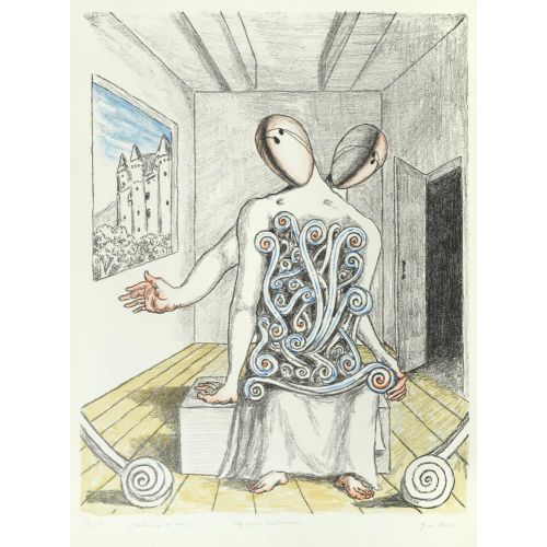Giorgio De Chirico, Miei Amici Orientali O Gli Amici Mediterranei Surrealism Art Movements Canvas, Drawing Paper Prints