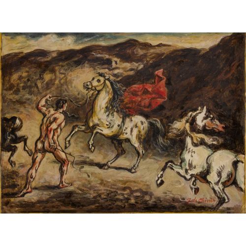 Giorgio De Chirico, Scudiero Con Cavalli