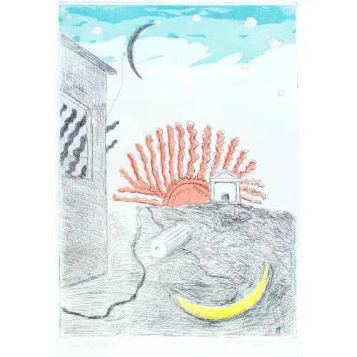 Giorgio De Chirico, Sole E Luna Surrealism Art Movements Canvas, Drawing Paper Prints, Reproduction Oil Painting and High