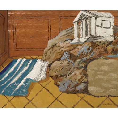 Giorgio De Chirico, Temple In A Room Surrealism Art Movements Canvas, Drawing Paper Prints, Reproduction Oil Painting and High