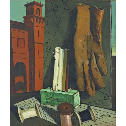 Giorgio De Chirico, The Amusements Of A Young Girl Surrealism Art Movements Canvas, Drawing Paper Prints, Reproduction Oil