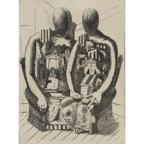 Giorgio De Chirico, The Archaeologists 2 Giorgio De Chirico, The Archaeologists 2