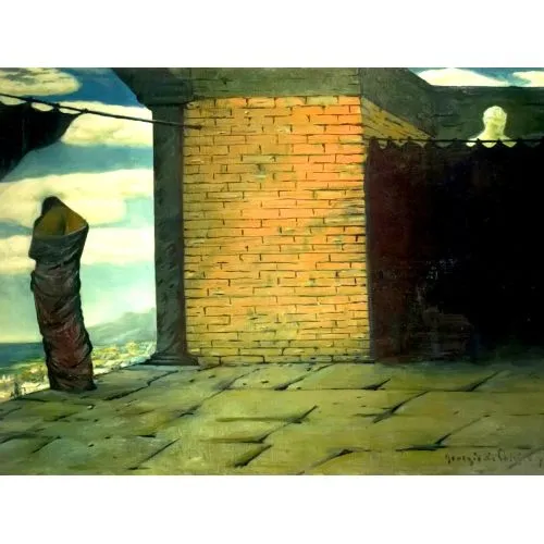 Giorgio De Chirico, The Enigma Of The Oracle Surrealism Giorgio De Chirico, The Enigma Of The Oracle Surrealism Art Movements Canvas, Drawing Paper Prints, Reproduction Oil Painting and