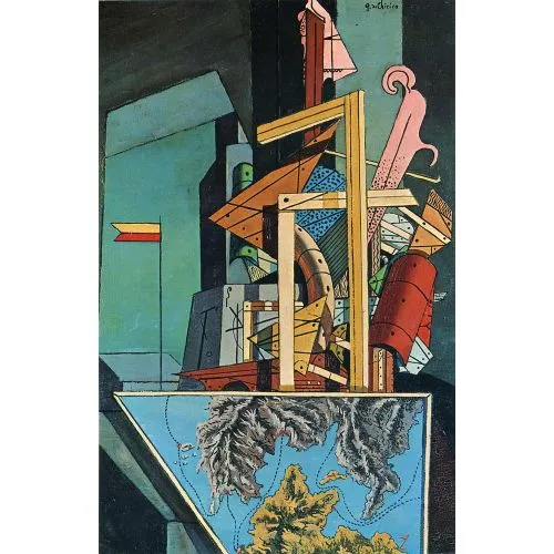 Giorgio De Chirico, The Melancholy Of Departure Surrealism Giorgio De Chirico, The Melancholy Of Departure Surrealism Art Movements Canvas, Drawing Paper Prints, Reproduction Oil Painting