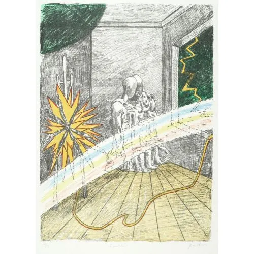 Giorgio De Chirico, The Rainbow First Version Surrealism Art Movements Canvas, Drawing Paper Prints, Reproduction Oil Painting
