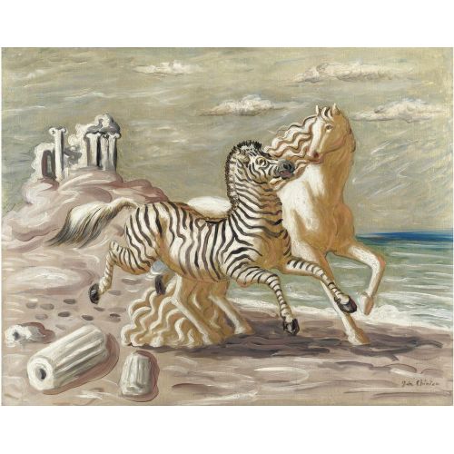 Giorgio De Chirico, Zebra E Cavallo In Riva Al Mare 3