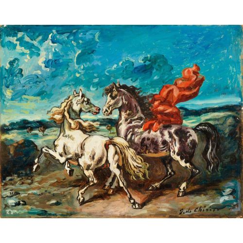 Giorgio De Chirico, Kırmızı Örtülü Atlar Giorgio De Chirico, Kırmızı Örtülü Atlar
