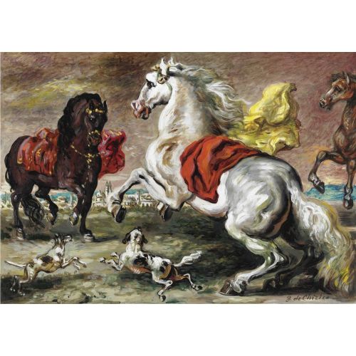 Giorgio De Chirico, Köpeklerin Havlamasından Korkan Atlar Giorgio De Chirico, Köpeklerin Havlamasından Korkan Atlar