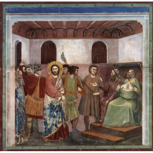 Giotto di Bondone, Christ Before Caiaphas Giotto di Bondone, Christ Before Caiaphas