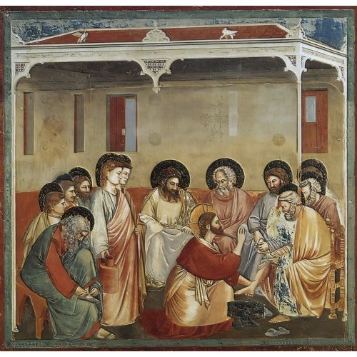 Giotto di Bondone, İsa'nın Havarilerin Ayaklarını Yıkaması Giotto di Bondone, İsa'nın Havarilerin Ayaklarını Yıkaması Gotik Sanat Akımları