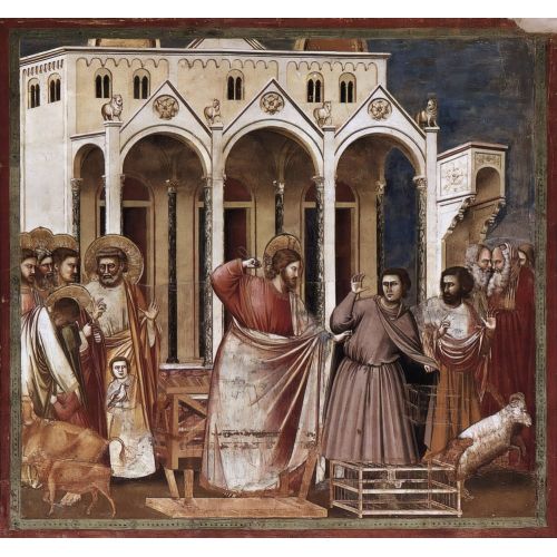 Giotto di Bondone, Sarrafların Tapınaktan Kovulması Giotto di Bondone, Sarrafların Tapınaktan Kovulması Gotik Sanat Akımları