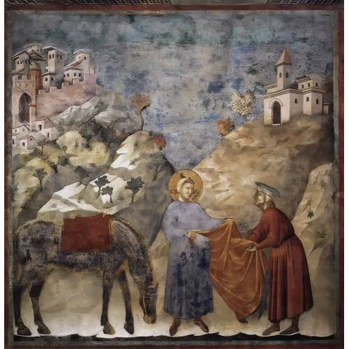 Giotto di Bondone, Aziz Francis'in Pelerinine Fakir Bir Adama Vermesi Giotto di Bondone, Aziz Francis'in Pelerinine Fakir Bir Adama Vermesi