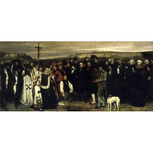 Gustave Courbet A Burial At Ornans Realism Art Movements Canvas, Drawing Paper Prints, Reproduction Oil Painting and High