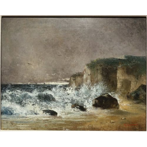 Gustave Courbet, Stormy Weather At Etretat Gustave Courbet, Stormy Weather At Etretat