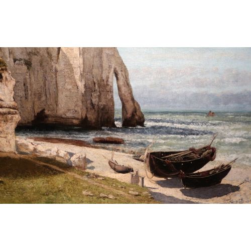 Gustave Courbet, The Cliffs At Etretat After The Storm Realism Gustave Courbet The Cliffs At Etretat After The Storm Realism Art Movements Canvas, Drawing Paper Prints, Reproduction Oil