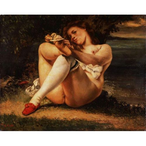 Gustave Courbet, Beyaz Çoraplı Kadın Nü Tablo