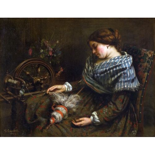 Gustave Courbet, The Sleeping Spinner Gustave Courbet, The Sleeping Spinner