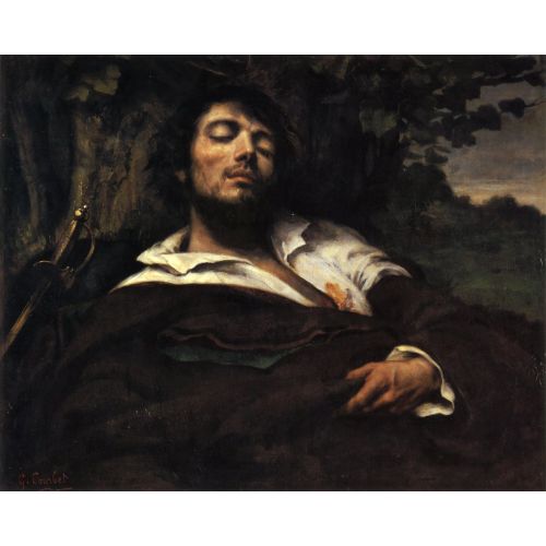 Gustave Courbet, The Wounded Man Realism Gustave Courbet The Wounded Man Realism Art Movements Canvas, Drawing Paper Prints, Reproduction Oil Painting and High Resolution