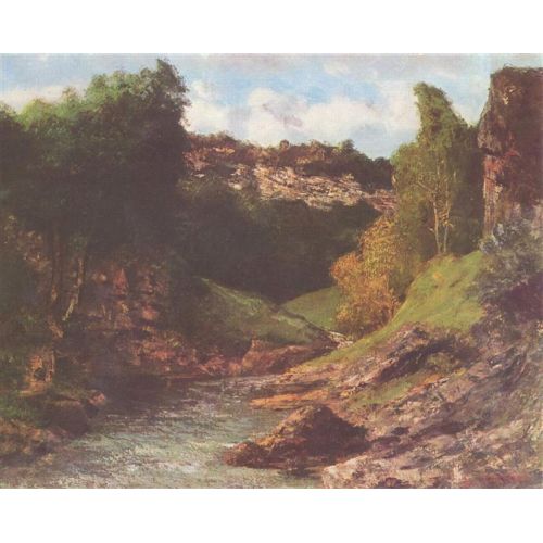 Gustave Courbet, Kayalık Manzarası Yağlıboya Tablo