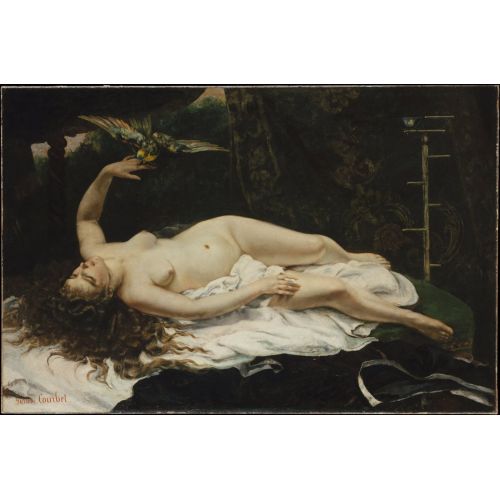 Gustave Courbet, Bir Papağan İle Kadın Gustave Courbet, Bir Papağan İle Kadın