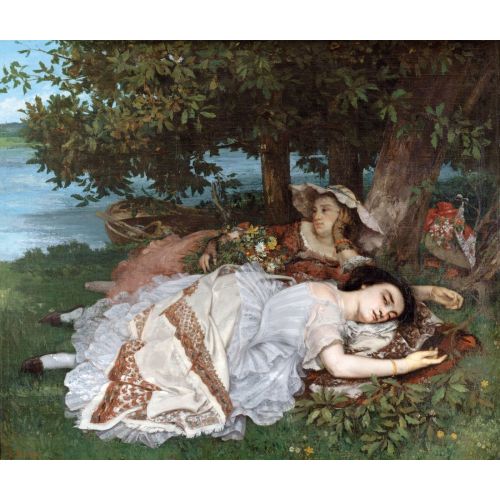 Gustave Courbet, Young Ladies On The Banks Of The Seine Gustave Courbet, Young Ladies On The Banks Of The Seine