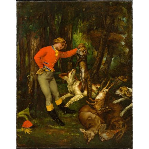 Gustave Courbet After The Hunt Realism Art Movements Canvas, Drawing Paper Prints, Reproduction Oil Painting and High Resolution