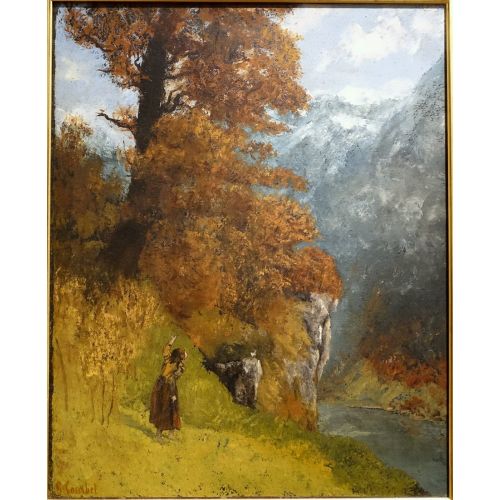 Gustave Courbet, Autumn Realism Gustave Courbet Autumn Realism Art Movements Canvas, Drawing Paper Prints, Reproduction Oil Painting and High Resolution Image