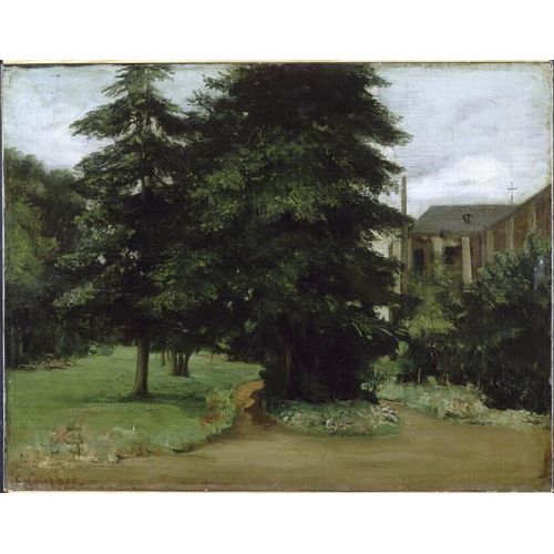 Gustave Courbet, The Garden Of The Loos Les Lille Abbacy Yağlıboya Tablo