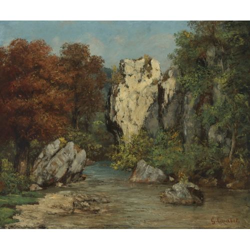 Gustave Courbet, Paysage Au Ruisseau Et Au Rocher Gustave Courbet, Paysage Au Ruisseau Et Au Rocher
