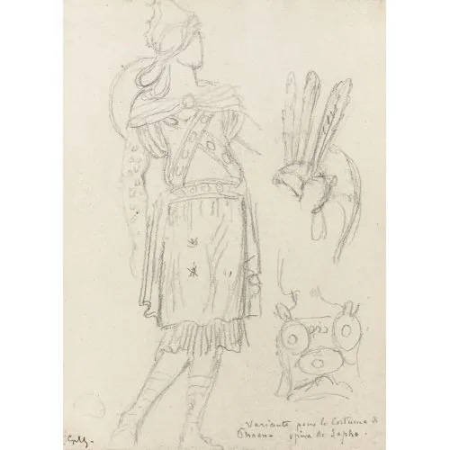 Gustave Moreau, A Costume Design: Phaon, In The Opera Sappho Gustave Moreau, A Costume Design: Phaon, In The Opera Sappho