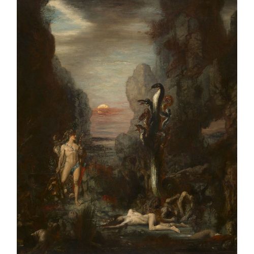 Gustave Moreau, Hercules And The Lernaean Hydra Symbolism Gustave Moreau, Hercules And The Lernaean Hydra Symbolism Art Movements Canvas, Drawing Paper Prints, Reproduction Oil Painting