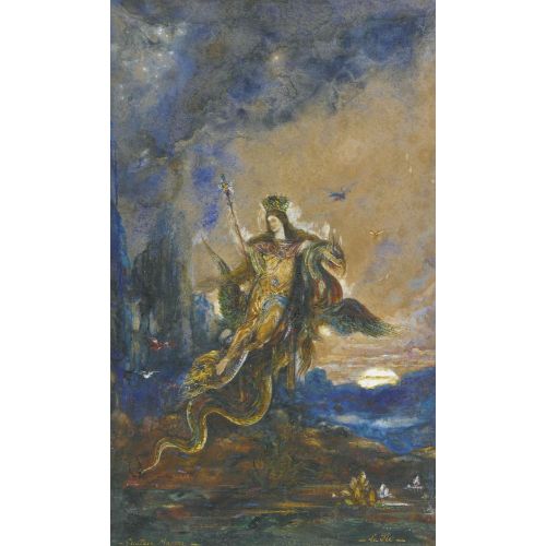 Gustave Moreau, La Fee Symbolism Gustave Moreau, La Fee Symbolism Art Movements Canvas, Drawing Paper Prints, Reproduction Oil Painting and High Resolution Image
